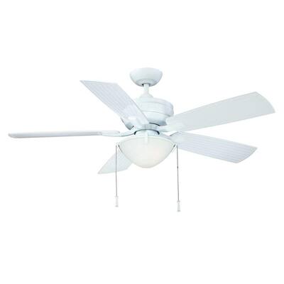 Hampton Bay Four Winds 54 in. Indoor/Outdoor White Ceiling Fan AC457-WH
