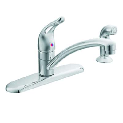 MOEN Kitchen Faucets. Chateau Single Loop Handle Kitchen Faucet with Matching Side Spray in Chrome
