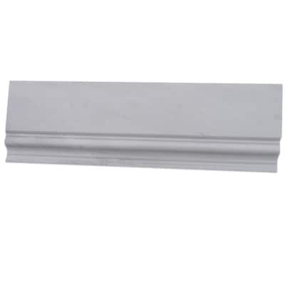 Splashback Glass Tile Oriental Base Molding 5 in. x 12 in. Marble Floor and Wall Tile