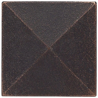 Weybridge 2 in. x 2 in. Cast Metal Pyramid Dot Dark Oil Rubbed Bronze Tile (10 pieces / case) TILE471070003HD