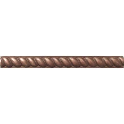 MS International 1/2 In. x 6 In. Copper Half Round Rope Metal Molding Wall Tile (0.5 Ln. Ft. per piece) THDW3-MHROP-COP0.5X6