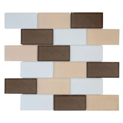 Jeffrey Court Mud Pie Gloss 11 5/8 in. x 12 1/4 in. Glass Wall Tile 99519