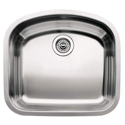 BlancoWave Plus Undermount Stainless Steel 20.5 in. 0-Hole Single Bowl ...