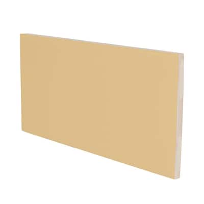 U.S. Ceramic Tile Color Collection Bright Camel 3 in. x 6 in. Ceramic Surface Bullnose Wall Tile 748-S4639