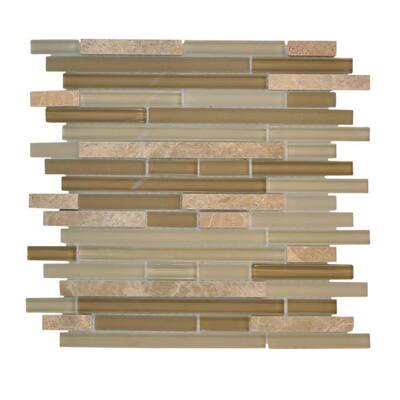 Jeffrey Court Country Winds Pencil 12 in. x 12 in. Kitchen & Wall Glass Tile 99177