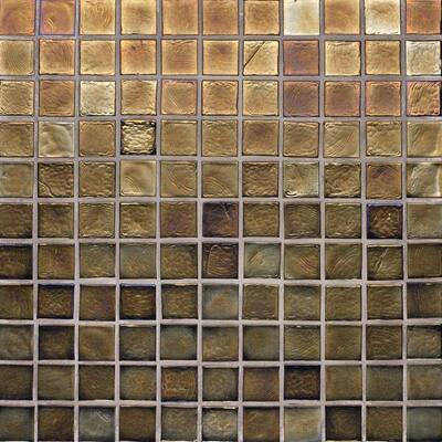 Studio E Edgewater Dusk 1 in. x 1 in. 11 3/4 in. x 11 3/4 in. Glass Floor & Wall Mosaic Tile 79394