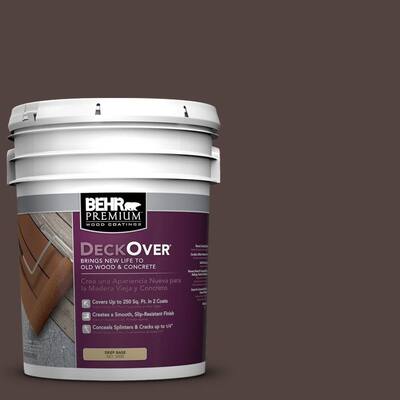 BEHR Premium DeckOver 5-gal. #PFC-25 Dark Walnut Wood and Concrete Paint S0107305