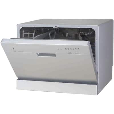 SPT Countertop Dishwasher in Silver with 6 wash cycles SD-2201S