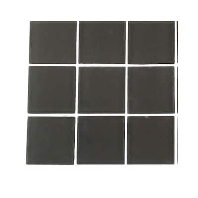 Splashback Glass Tile Contempo Smoke Gray Frosted Glass - 6 in. x 6 in. Tile Sample L6D2 GLASS TILE