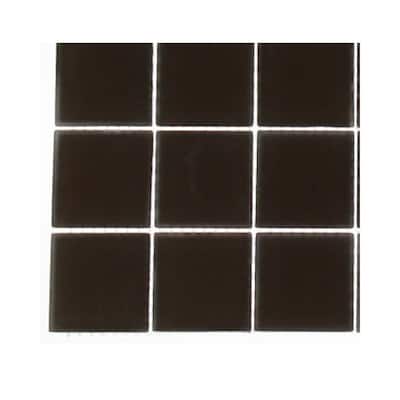 Splashback Glass Tile Contempo Mahogany Frosted Glass - 6 in. x 6 in. Tile Sample L6D4 GLASS TILE