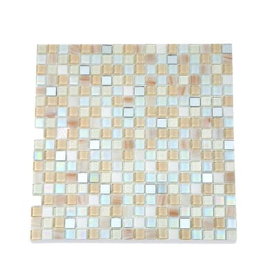 Splashback Tile Capriccio Collegno 12 in. x 12 in. x 8 mm Glass Mosaic Floor and Wall Tile