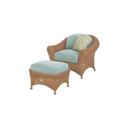 Patio Chair Pillows on Lily Bay2 Piece Wicker Patio Chair And Ottoman Set With Sky Cushions