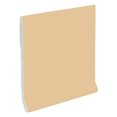 U.S. Ceramic Tile Color Collection Bright Camel 4-1/4 in. x 4-1/4 in. Ceramic Stackable Cove Base Wall Tile U748-AT3401