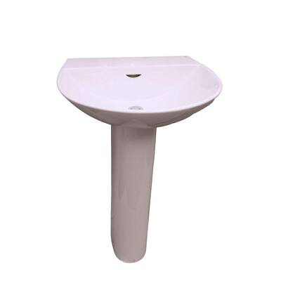 Barclay 3-341WH Reserva Reserva 600 Vitreous China Pedestal Lavatory with Single Hole