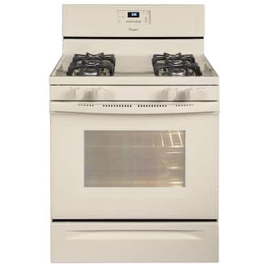Whirlpool 5.0 cu. ft. Gas Range with Self-Cleaning Oven in Biscuit WFG510S0AT