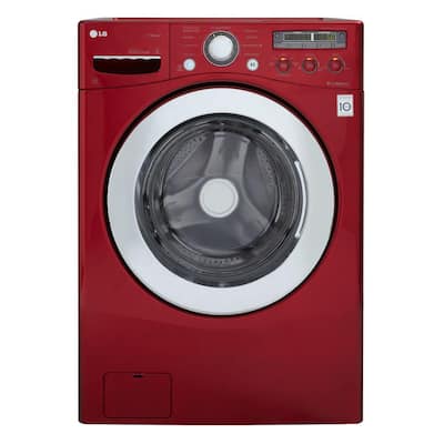 LG Electronics 3.6 DOE cu. ft. Large Front Load Steam Washer in Wild Cherry Red, ENERGYSTAR WM2650HRA
