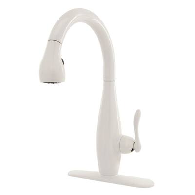 KOHLER Kitchen Faucets. Clairette 1- or 3-Hole Single-Handle Pull-Down Sprayer Kitchen Faucet in White