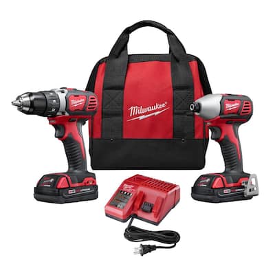 Milwaukee M18 18-Volt Lithium-Ion Cordless Drill Driver/Impact Driver Combo Kit (2-Tool)