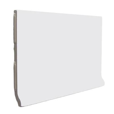 U.S. Ceramic Tile Color Collection Bright Tender Gray 3-3/4 in. x 6 in. Ceramic Stackable Cove Base Wall Tile U761-AT1663