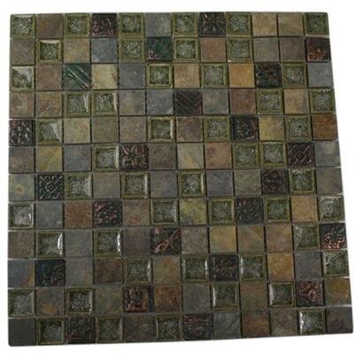 Splashback Glass Tile Roman Selection Rural Trail 12 in. x 12 in. Glass Floor and Wall Tile ROMAN SELECTION RURAL TRAIL 1X1