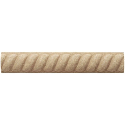 Weybridge 1 in. x 6 in. Cast Stone Rope Liner Travertine Tile (16 pieces / case) SL406-01HD