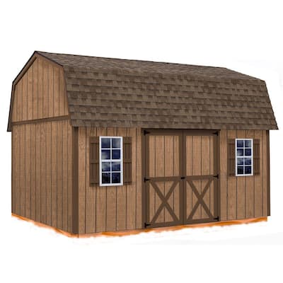  12 ft. x 16 ft. Wood Storage Shed Kit-homestead_1216 - The Home Depot