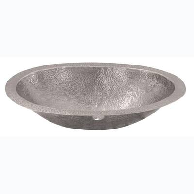 Barclay Products 6843-PE Hammered Pewter Oval Drop In Sink