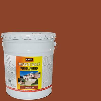 ANViL 5-Gal. Brick Red Siliconized Acrylic Solid Color Exterior Concrete Sealer 208010
