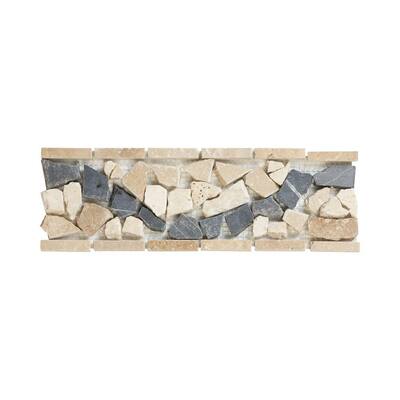 Jeffrey Court Ravenna Stone Strip 4 in. x 12 in. Travertine Accent & Wall Trim Tile 83003