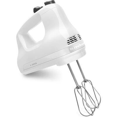  KitchenAid 5-Speed Hand Mixer in White KHM512WH 