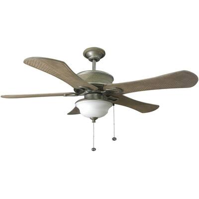 Hampton Bay Algiers 54 in. Indoor/Outdoor Cambridge Silver Ceiling Fan