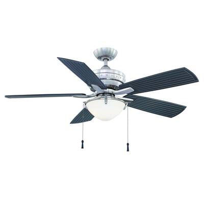 Hampton Bay Four Winds 54 in. Indoor/Outdoor Brushed Nickel Ceiling Fan AC457-BN