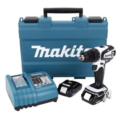 Makita 18-Volt Lithium-Ion 1/2 in. Cordless Compact Drill Kit LXFD01CW