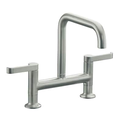 KOHLER Kitchen Faucets. Torq Deck-Mount 2-Handle Kitchen Faucet in Vibrant Stainless Steel