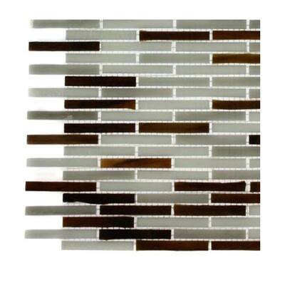 Splashback Glass Tile Matchstix Chandartal River Glass Tile - 6 in. x 6 in. Tile Sample R3C11