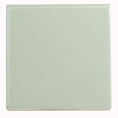 U.S. Ceramic Tile Bright Spring Green 4-1/4 in. x 4-1/4 in. Ceramic Surface Bullnose Wall Tile U711-S4449-1