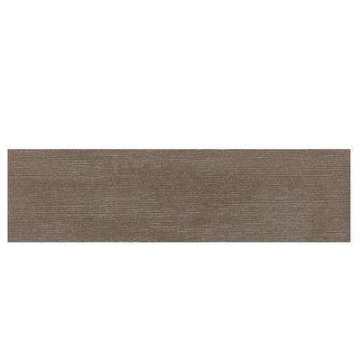 Daltile Colorbody Porcelain Identity Oxford Brown Grooved 4 in. x 24 in. Floor Bullnose MY34S44F91P1