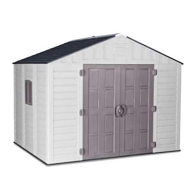  Stronghold 10 ft. x 8 ft. Resin Storage Shed-157479 - The Home Depot