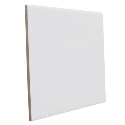 U.S. Ceramic Tile Bright Tender Gray 6 in. x 6 in. Ceramic Surface Bullnose Wall Tile 761-S4669