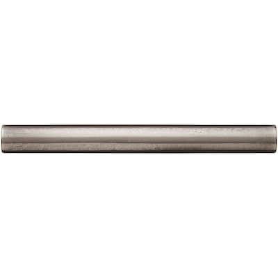 Weybridge 3/4 in. x 6 in. Cast Metal Pencil Liner Brushed Nickel Tile (10 pieces / case) TRIM460024001HD