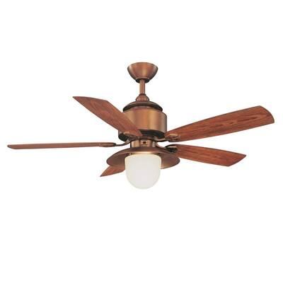 Hampton Bay Copperhead 52 in. Indoor/Outdoor Weathered Copper Ceiling Fan with Wall Control AG909OD-WC