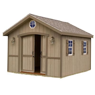 ... ft. Wood Storage Shed Kit with Floor-cambridge_1016f - The Home Depot