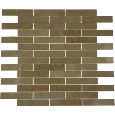 Splashback Glass Tile Jer Gold Piano Brick 12 in. x 12 in. Polished Natural Stone Floor and Wall Tile JER GOLD PIANO BRICK POL.