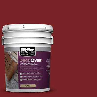 BEHR Premium DeckOver 5-gal. #SC-112 Barn Red Wood and Concrete Paint S0108705