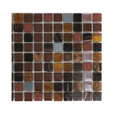 Splashback Glass Tile Capriccio Campobasso Glass Floor and Wall Tile - 6 in. x 6 in. Tile Sample L2B9 GLASS TILE