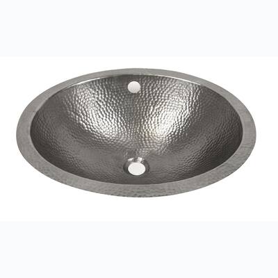 Barclay Products Undermount Bathroom Sink Basin in Hammered Pewter 6861-PE