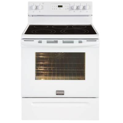 Frigidaire 5.7 cu. ft. Electric Range with Self-Cleaning Convection Oven in White FGEF3032MW