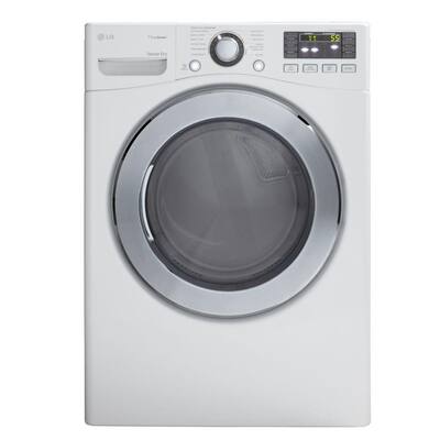 LG Electronics 7.3 cu. ft. Gas Dryer with Steam in White DLGX3071W