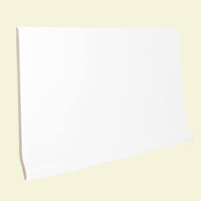 U.S. Ceramic Tile Color Collection Bright White Ice 3-3/4 in. x 6 in. Ceramic Stackable Left Cove Base Corner Wall Tile U081-STCL1663