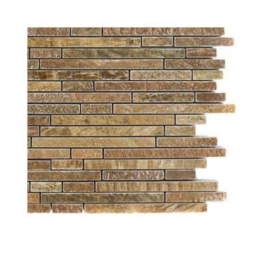 Splashback Glass Tile Windsor Random Wood Onyx Sample Size 6 in. x 6 in. Marble Floor and Wall Tile L5C3 STONE TILE